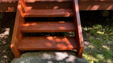 軽井沢　ウッドデッキ塗装