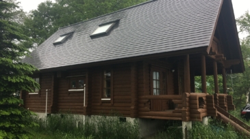 長野県菅平高原のログハウス　外壁・屋根塗装工事