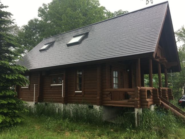 長野県菅平高原のログハウス　外壁・屋根塗装工事