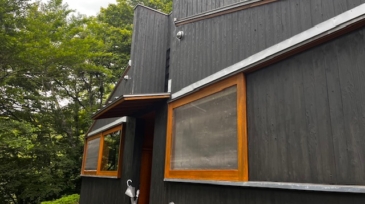 軽井沢別荘　オスモウッドステインプロテクター塗装工事