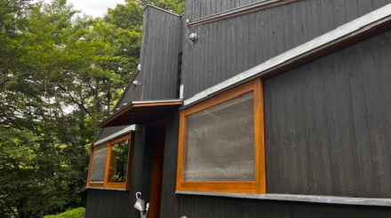 軽井沢別荘　オスモウッドステインプロテクター塗装工事