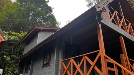 別荘ログハウス　長野県　外壁塗装　キシラデコールフォレステージHS